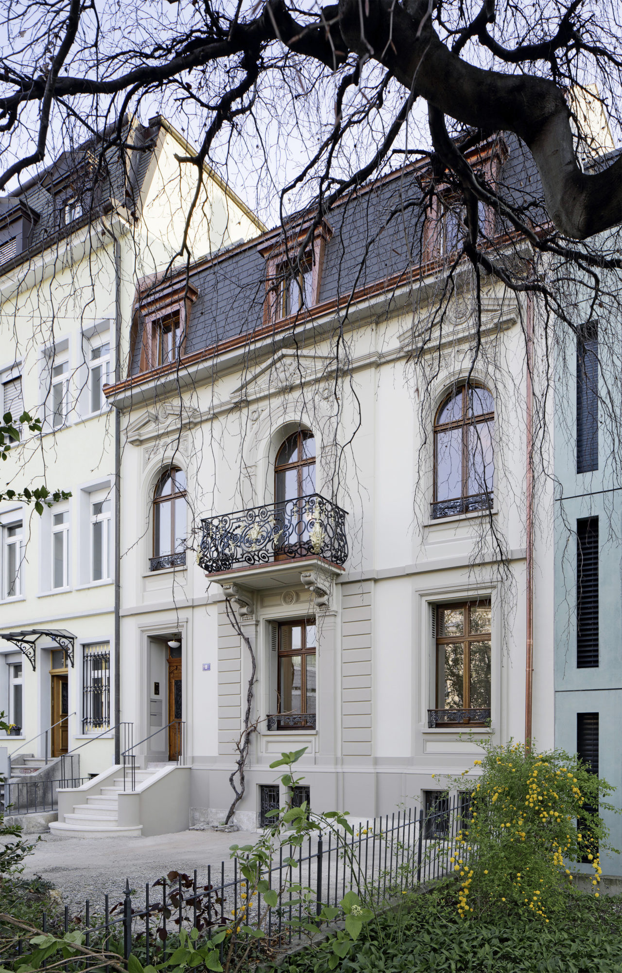 Fassade Stadthaus Auberg in Basel